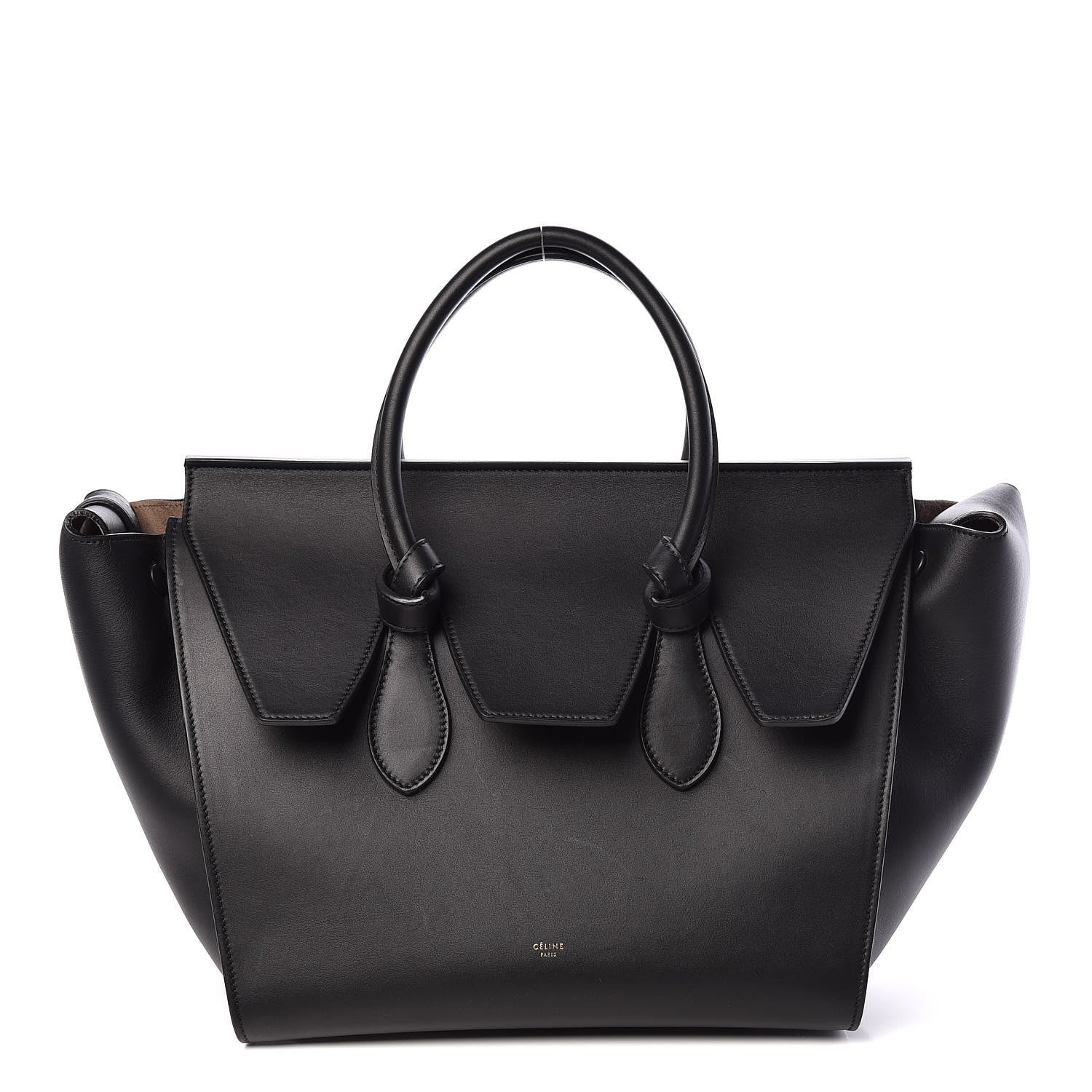 Celine Smooth Calfskin Small Tie Knot Tote Black 1 of 11