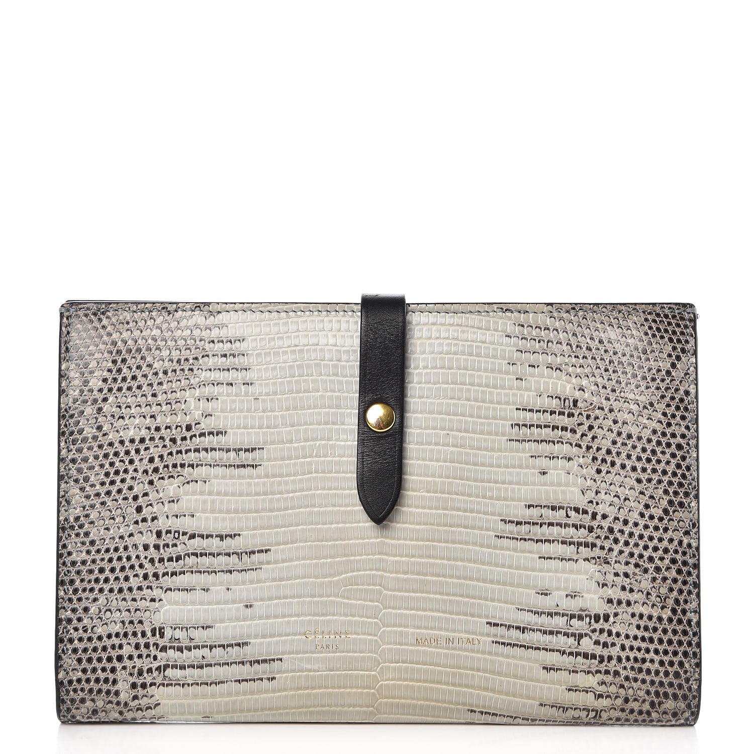 Celine Lizard Calfskin Large Multifunction Strap Wallet Natural 1 of 7