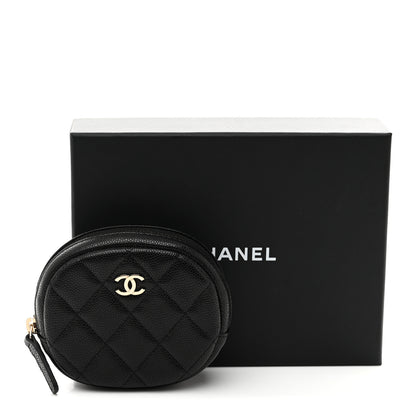 Chanel Caviar Quilted Zip Around Classic Coin Purse Black 8 of 8