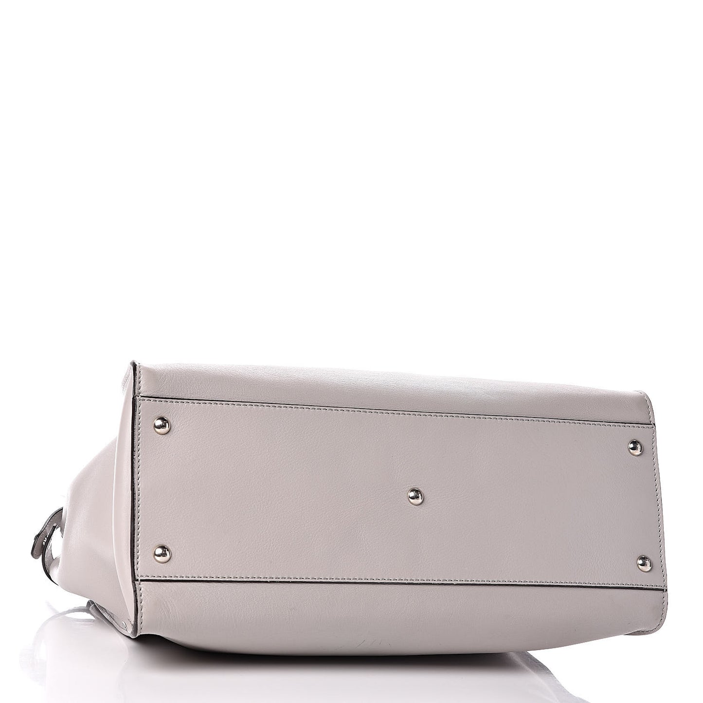 Vitello Dolce Shiny Nappa Large Peekaboo Iconic Satchel Grey