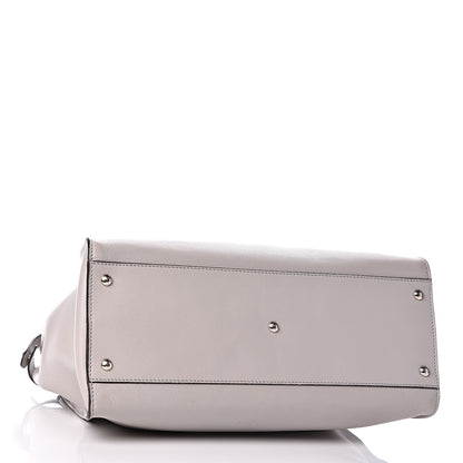 Fendi Vitello Dolce Shiny Nappa Large Peekaboo Iconic Satchel Grey 5 of 11