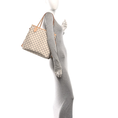 Louis Vuitton Damier Azur Neo Neverfull MM Rose Ballerine 2 of 10