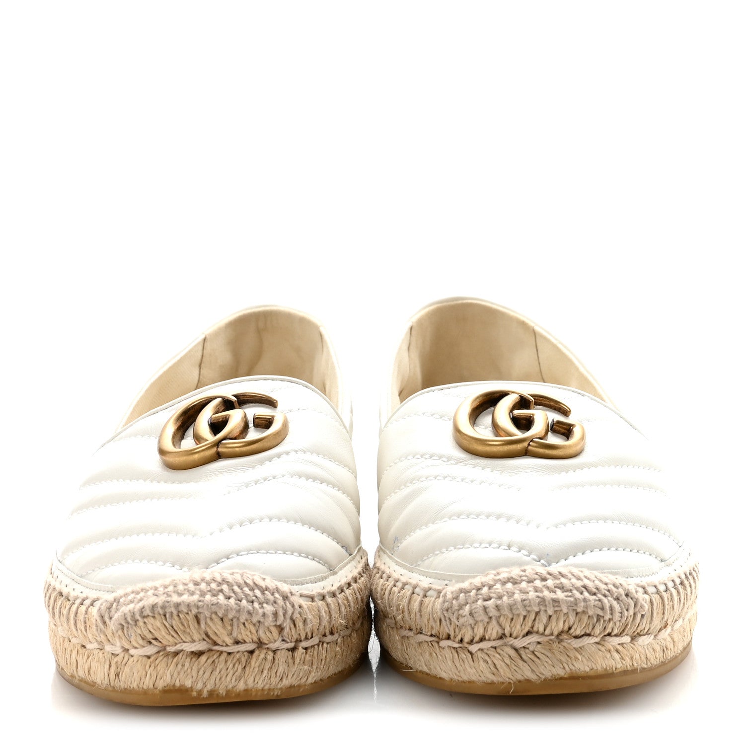 Gucci Nappa Matelasse GG Marmont Espadrilles 39 Great White 6 of 18