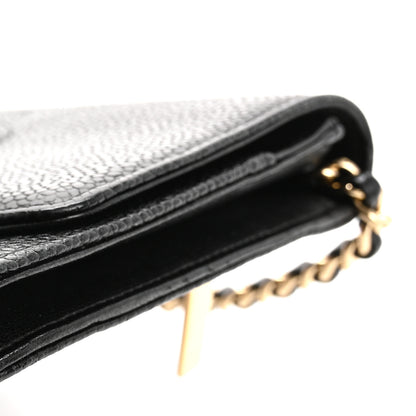 Chanel Caviar Timeless CC Wallet on Chain WOC Black 15 of 16