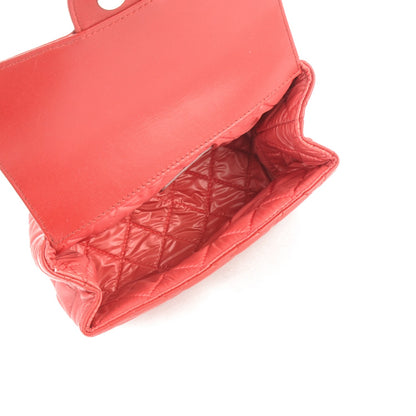 Chanel Lambskin Quilted Flap Cosmetic Case Red 5 of 7