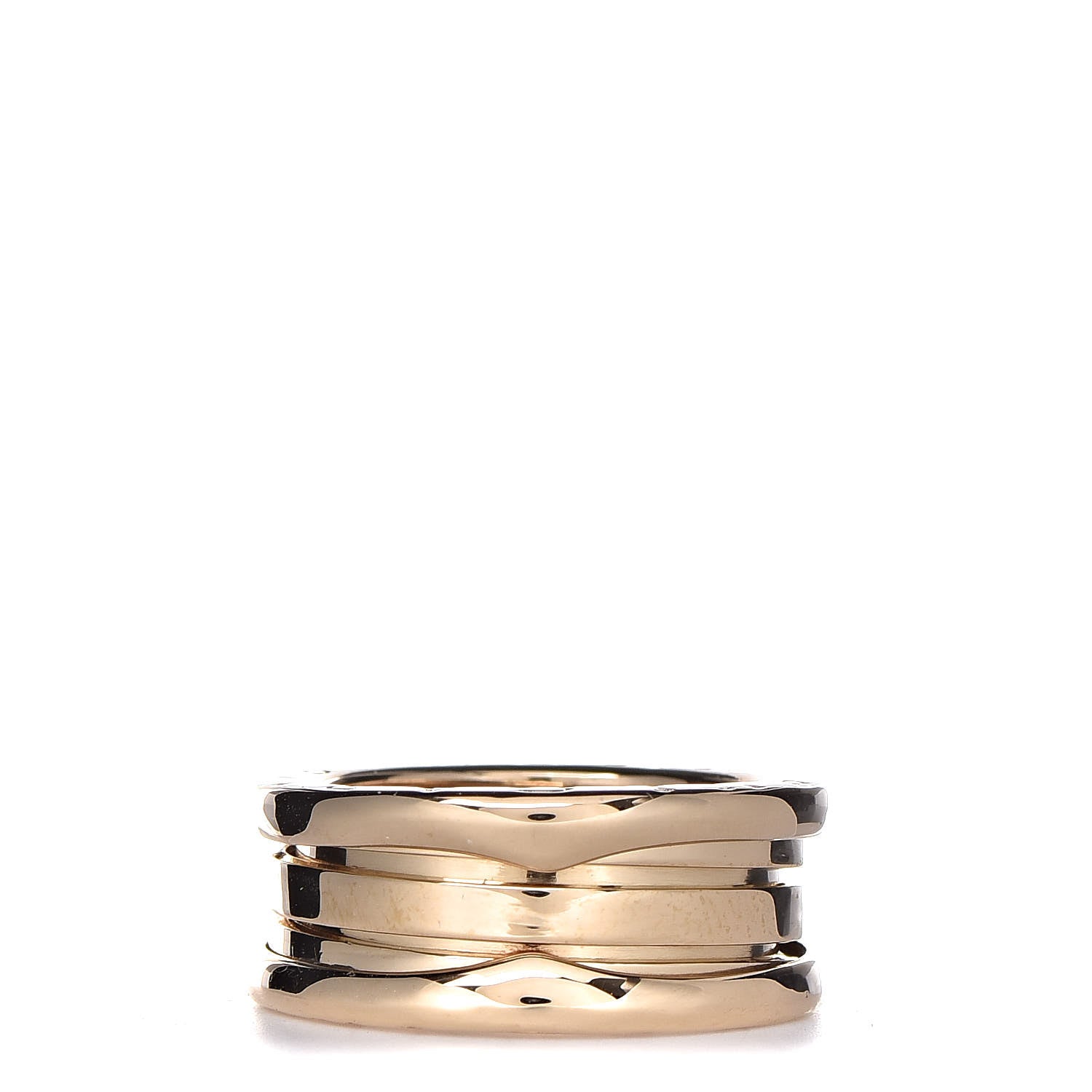 Bulgari 18K Yellow Gold B.Zero1 Two-Band Ring 49 4.75 1 of 6
