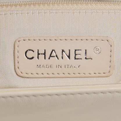 Chanel Lambskin Quilted Large Boy Flap Black White 6 of 8