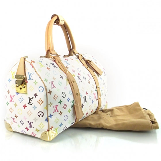 Monogram Multicolor Keepall 45 White
