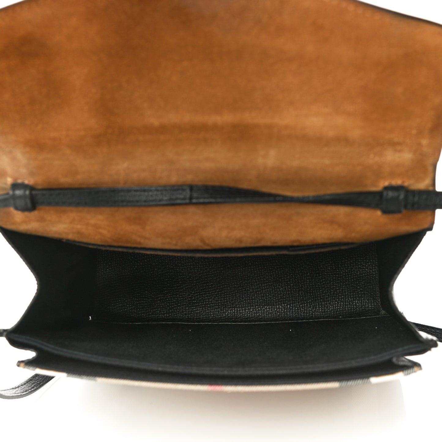 Derby Calfskin House Check Small Macken Crossbody Bag Black