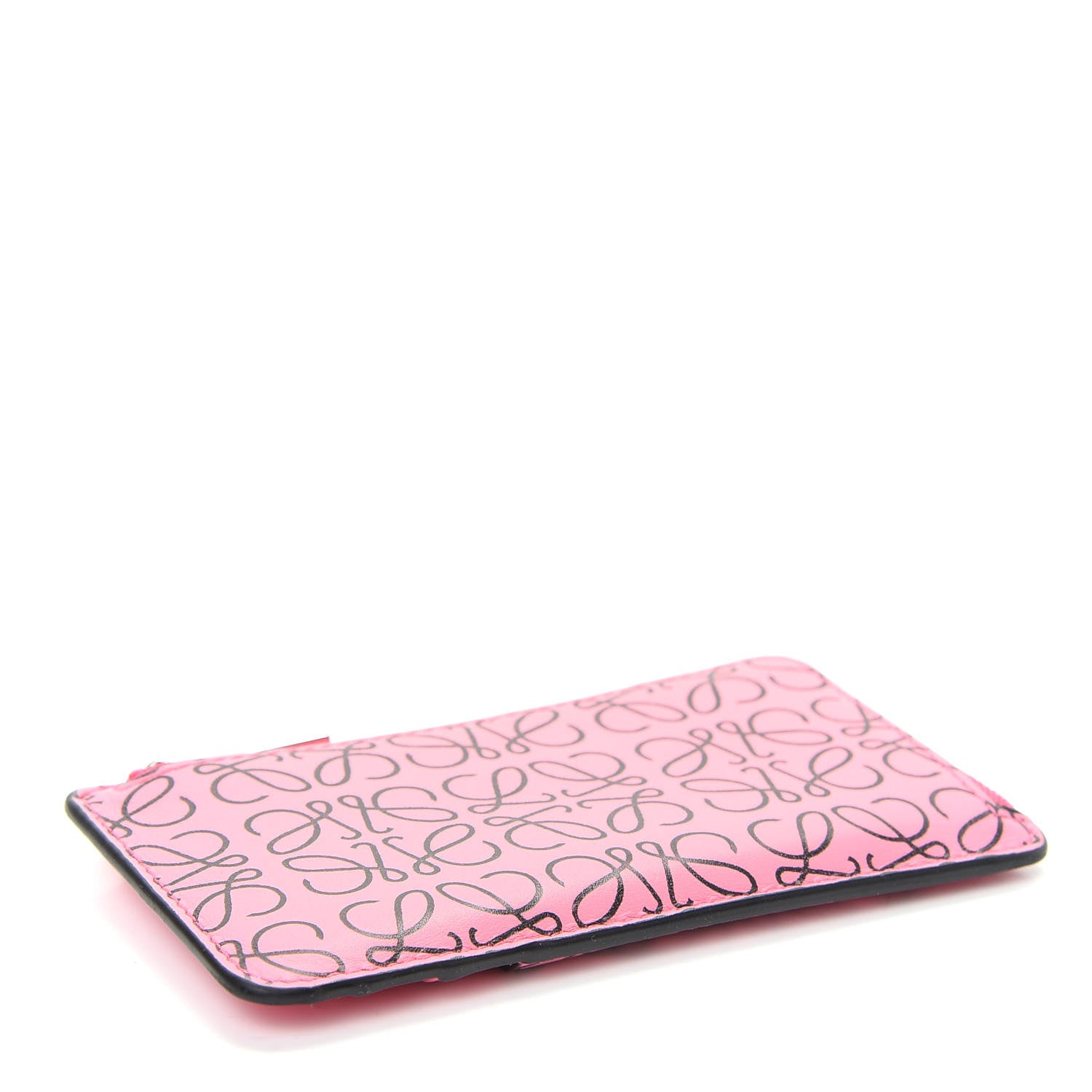 Loewe Engraved Calfskin Anagram Coin Card Holder Wild Rose 4 of 8
