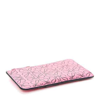 Loewe Engraved Calfskin Anagram Coin Card Holder Wild Rose 4 of 8