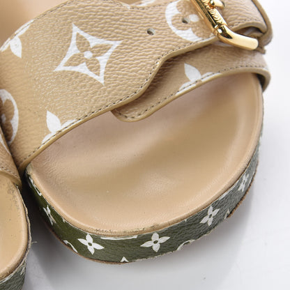 Louis Vuitton Monogram Giant Bom Dia Flat Mule Sandals 36.5 White Moka 7 of 11