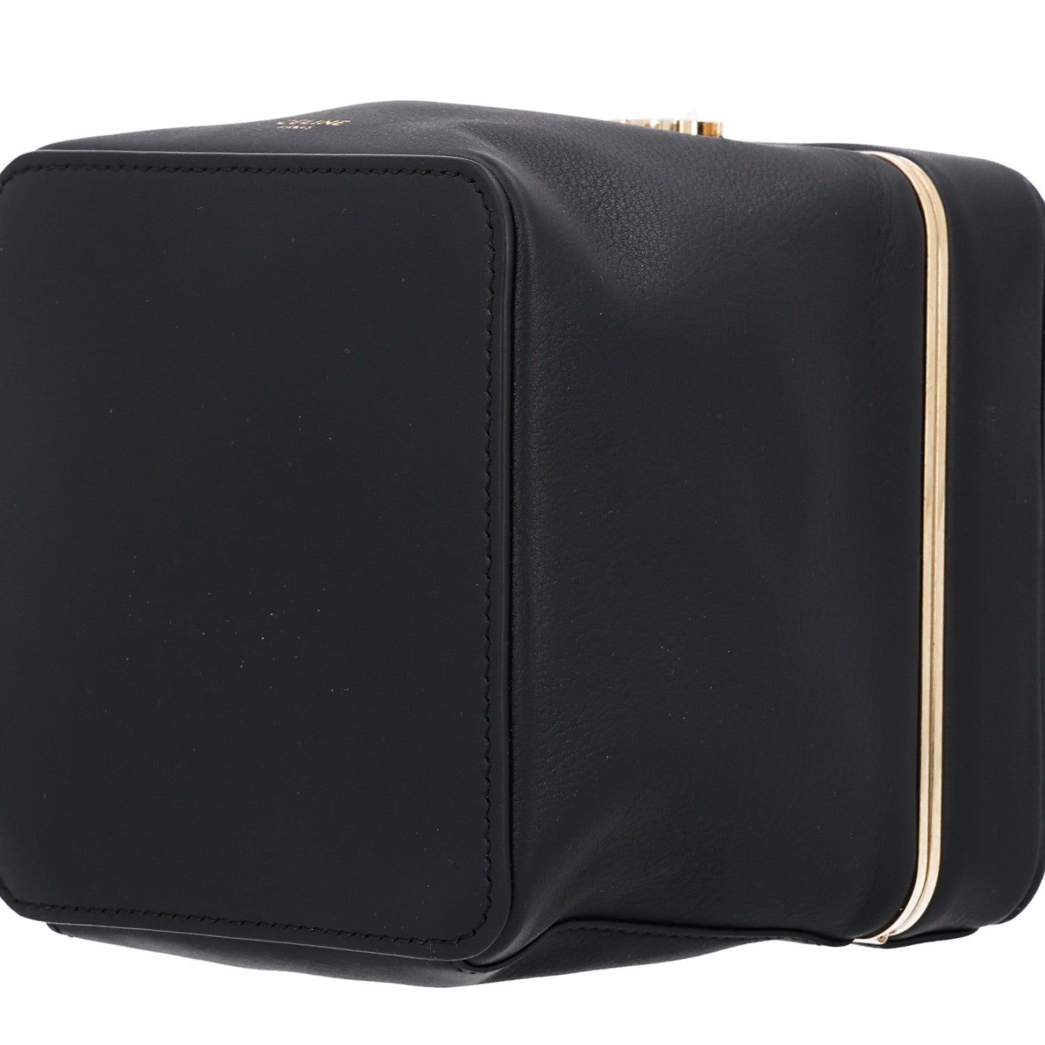 Celine Supple Calfskin Cube Frame Bag Black 10 of 10