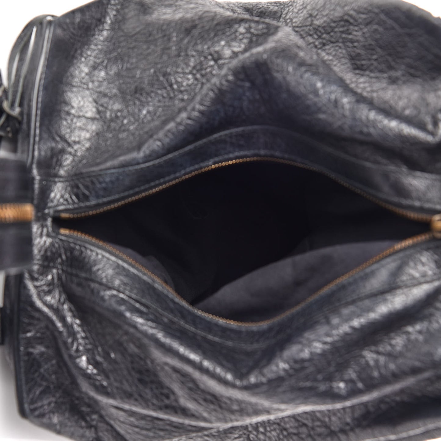 Agneau Classic Hardware Zip Traveler Backpack Black
