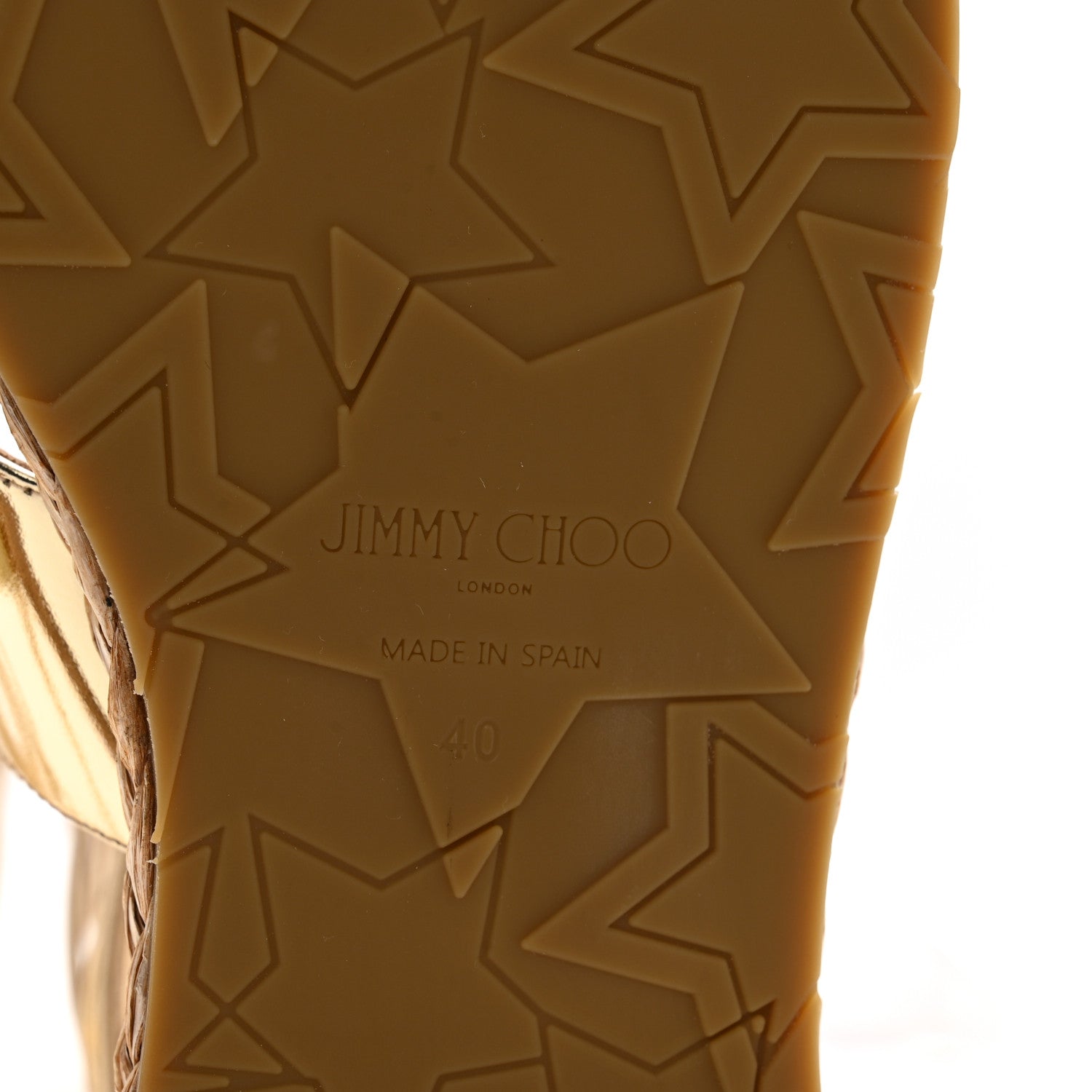 Jimmy Choo Agave Gladiator Espadrilles Flat Sandals 40 Gold 7 of 8