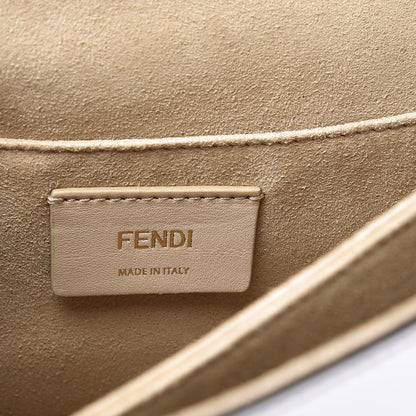 Fendi X FILA Vitello Liberty Mania Bi-Color FF 1974 Embossed Kan I Shoulder Bag White Nebula Multicolor 5 of 15