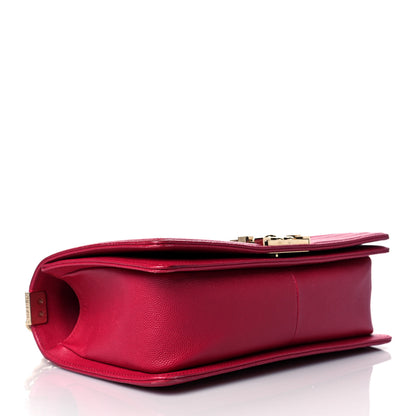 Chanel Caviar Quilted Medium Boy Flap Fuchsia 3 of 14