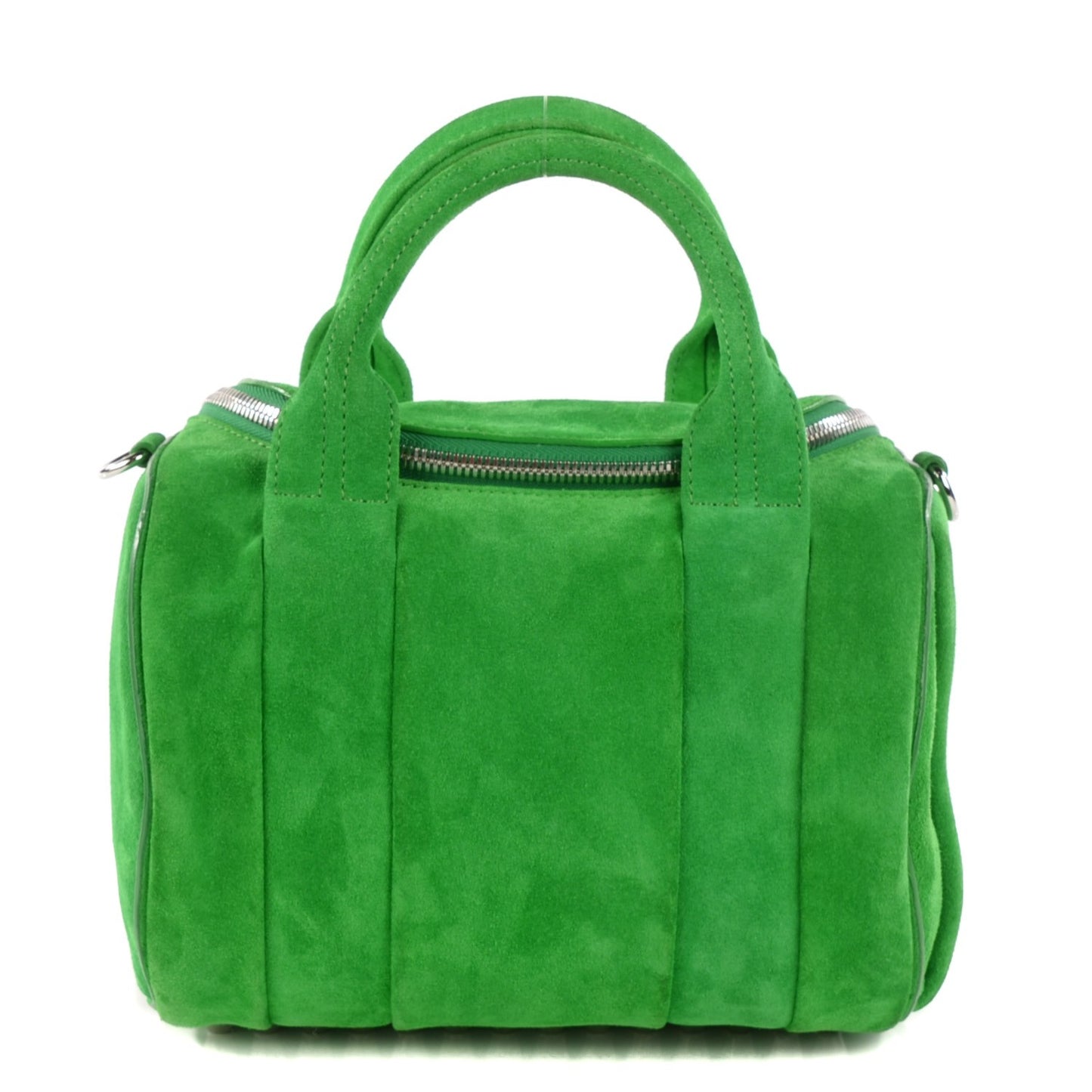 Suede Rockie Green Silver Hardware