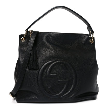Gucci Pebbled Calfskin Large Soho Hobo Black 1 of 10