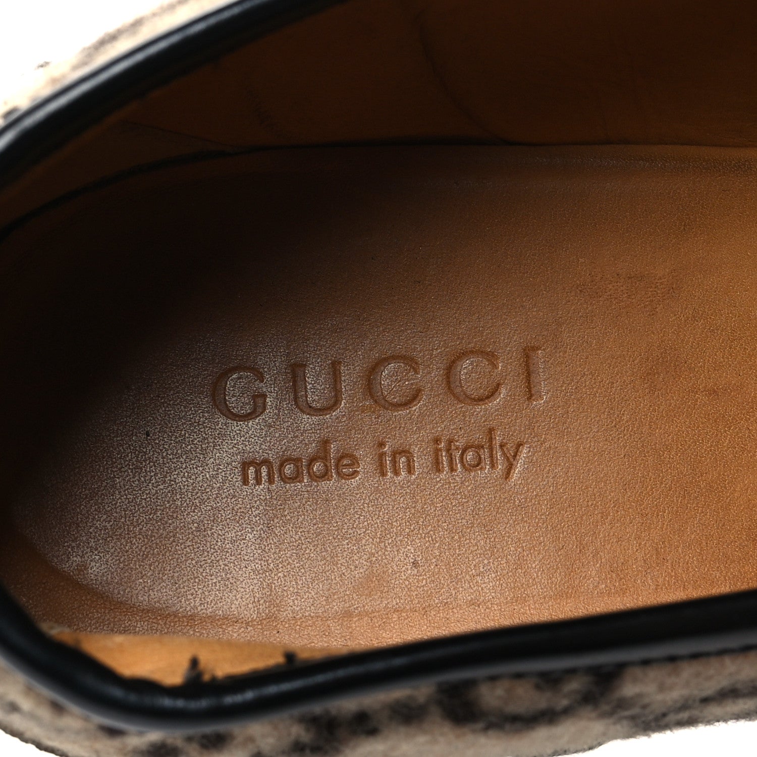 Gucci Covered Wool Cordovan Lux GG Monogram Mens Harald Horsebit Platform Loafers 9 Beige Ebony 8 of 9