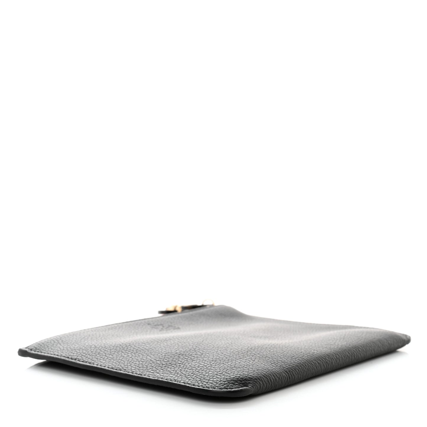 Calfskin Loubicute Charms Clutch Black