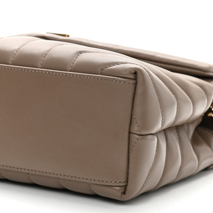 Saint Laurent Calfskin Y Quilted Monogram Small Loulou Chain Satchel Taupe 11 of 11
