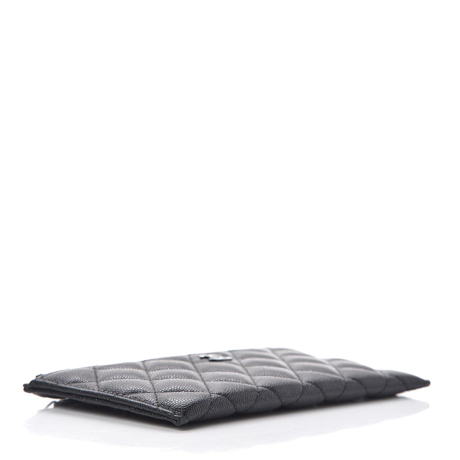 Chanel Iridescent Caviar Quilted Classic Zip Pouch Black 4 of 7