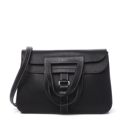Hermes Taurillon Clemence Halzan 31 GM Black 1 of 13
