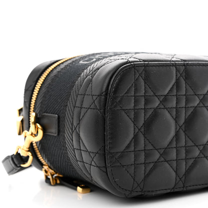 Christian Dior Lambskin Cannage Small Diortravel Vanity Case Black 9 of 10