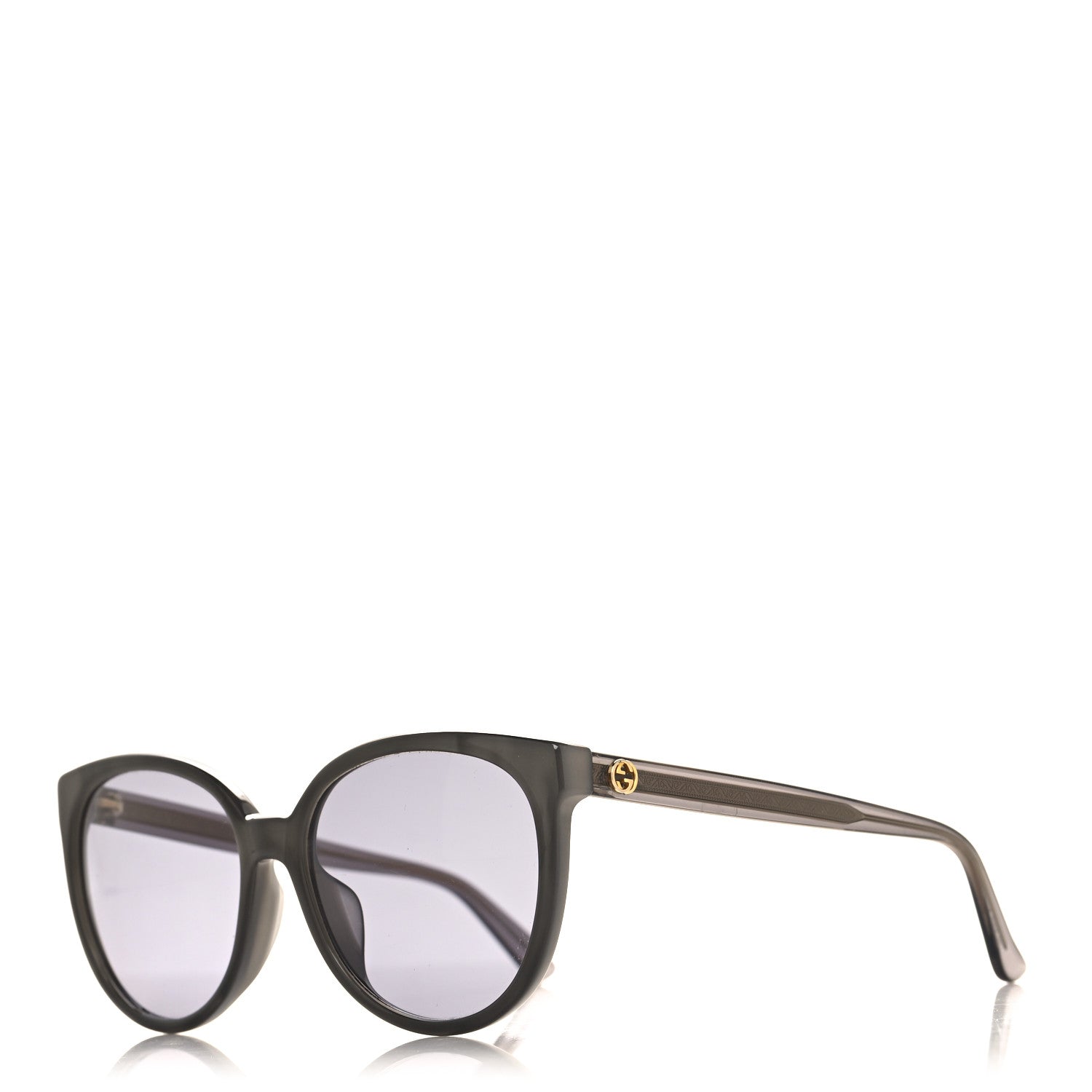Gucci Acetate Round Frame Sunglasses GG3835/F Grey Pearl 1 of 7