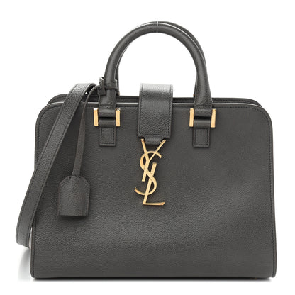 Saint Laurent Calfskin Baby Monogram Cabas Grey 1 of 12