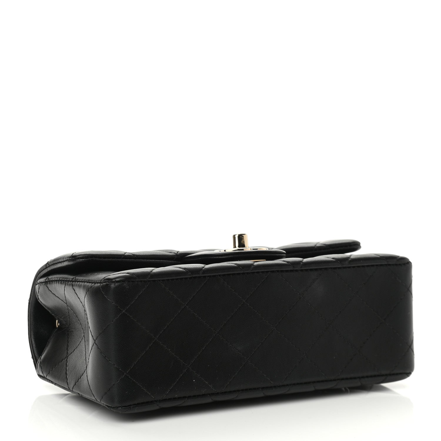 Chanel Lambskin Quilted Mini Rectangular Flap Black 4 of 12