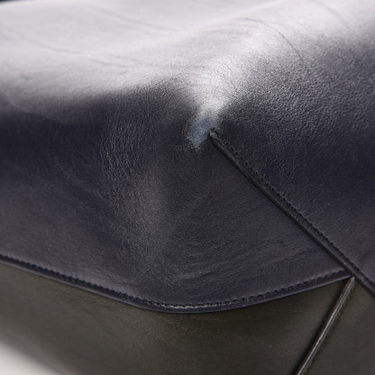 Celine Shiny Smooth Calfskin Small Twisted Cabas Navy Dark Green 8 of 11