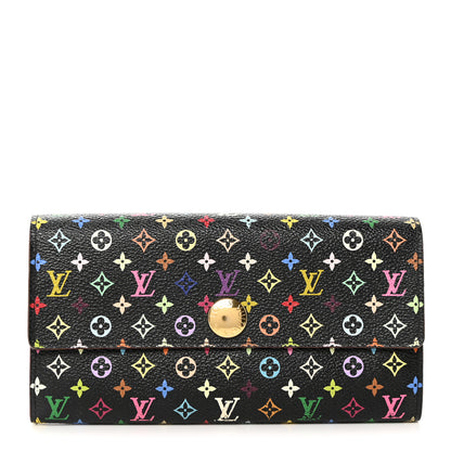 Louis Vuitton Monogram Multicolor Sarah Wallet Black Grenade 1 of 14