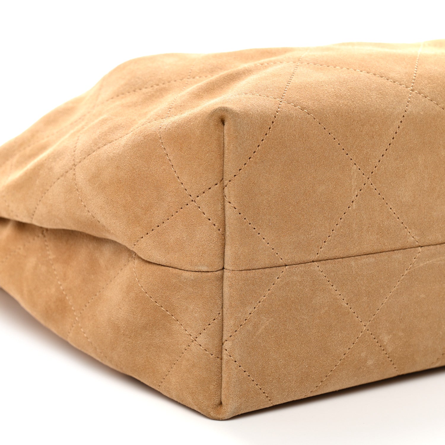 Chanel Suede Calfskin Lambskin Quilted Maxi Hobo Light Brown 9 of 10