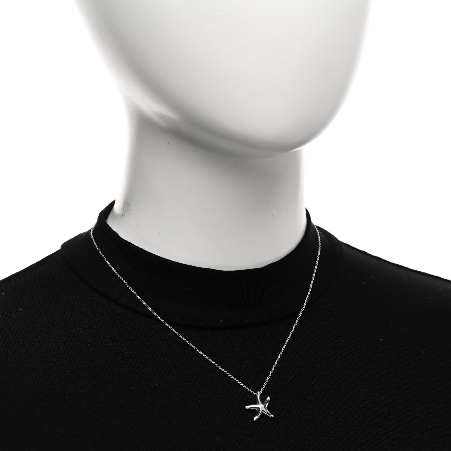 Tiffany Sterling Silver 15mm Elsa Peretti Starfish Pendant Necklace 2 of 4