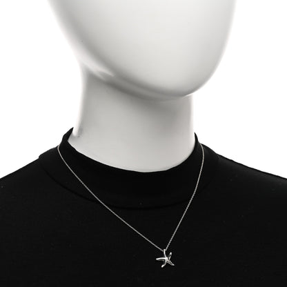 Tiffany Sterling Silver 15mm Elsa Peretti Starfish Pendant Necklace 2 of 4
