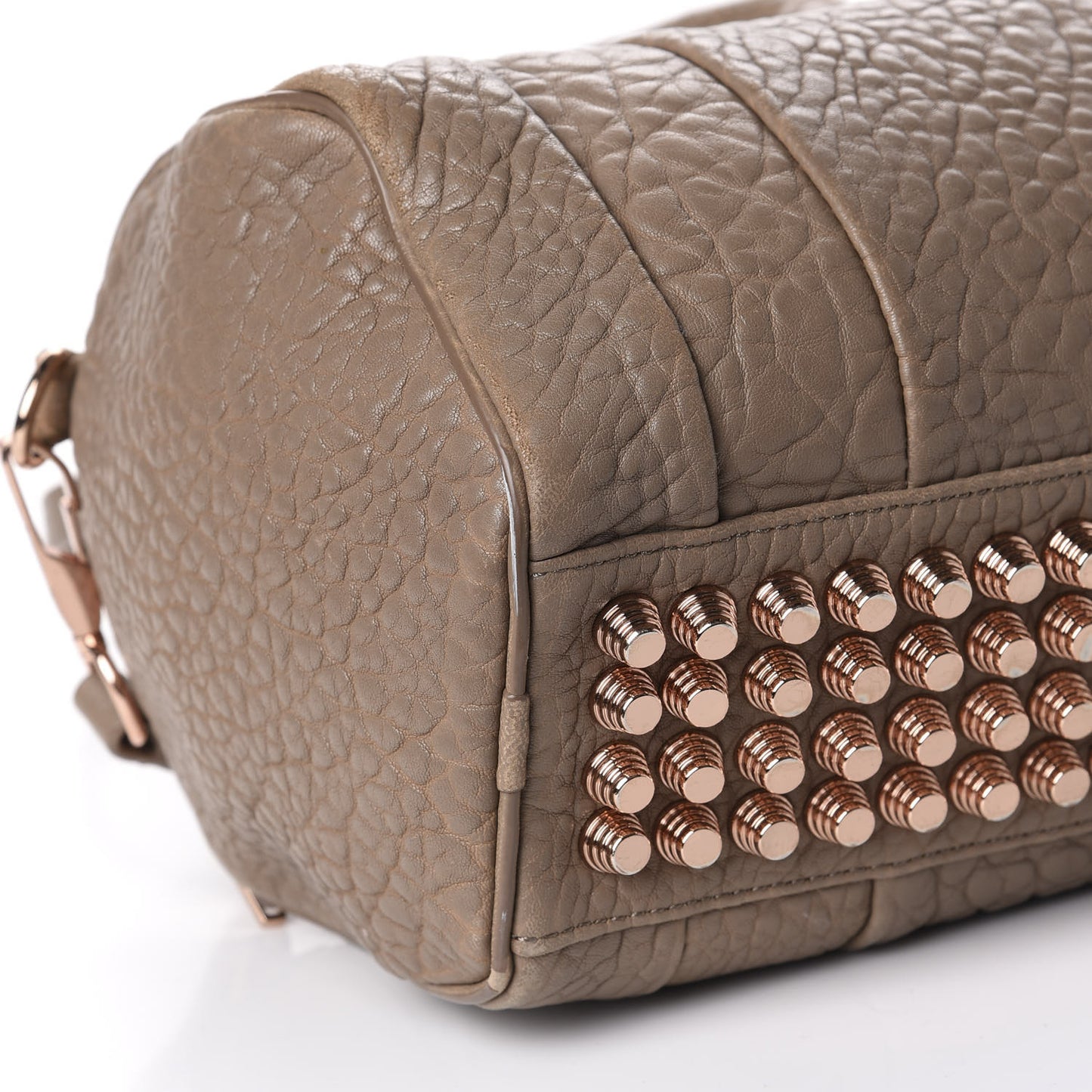 Pebbled Lambskin Rockie Latte Rose Gold Hardware