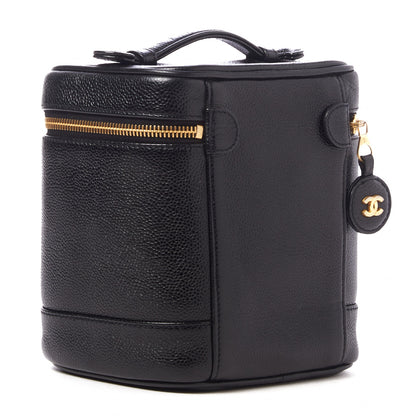 Chanel Caviar Vanity Cosmetic Case Black 2 of 9