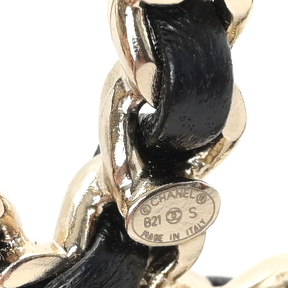 Chanel Lambskin CC Chain Brooch Black Gold 3 of 4