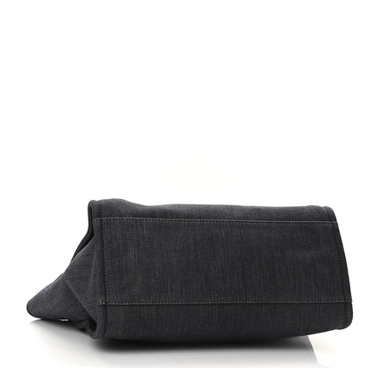 Chanel Denim Medium Deauville Tote Dark Blue 4 of 10