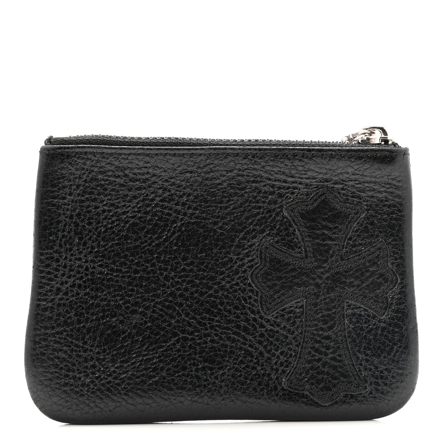 Chrome Hearts Grained Calfskin Coin Pouch Black 1 of 8