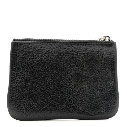 Chrome Hearts Grained Calfskin Coin Pouch Black 1 of 8