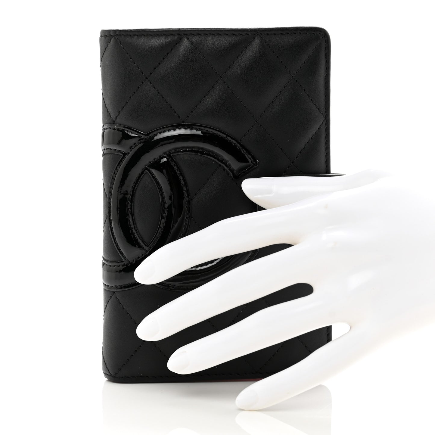 Calfskin Cambon Zipped Pocket Wallet Black