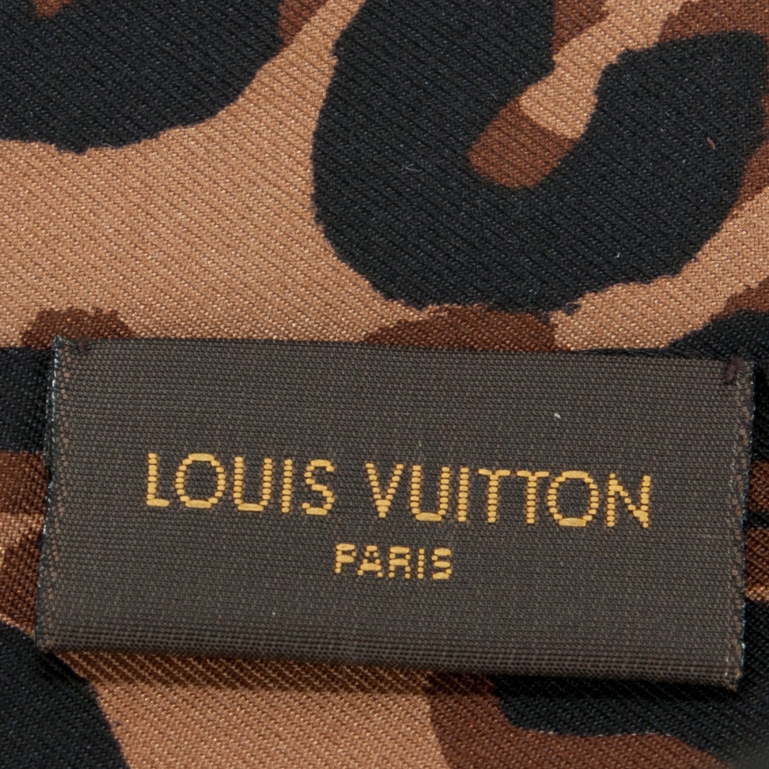 Louis Vuitton Silk Leopard Bandeau Scarf Marron 3 of 4