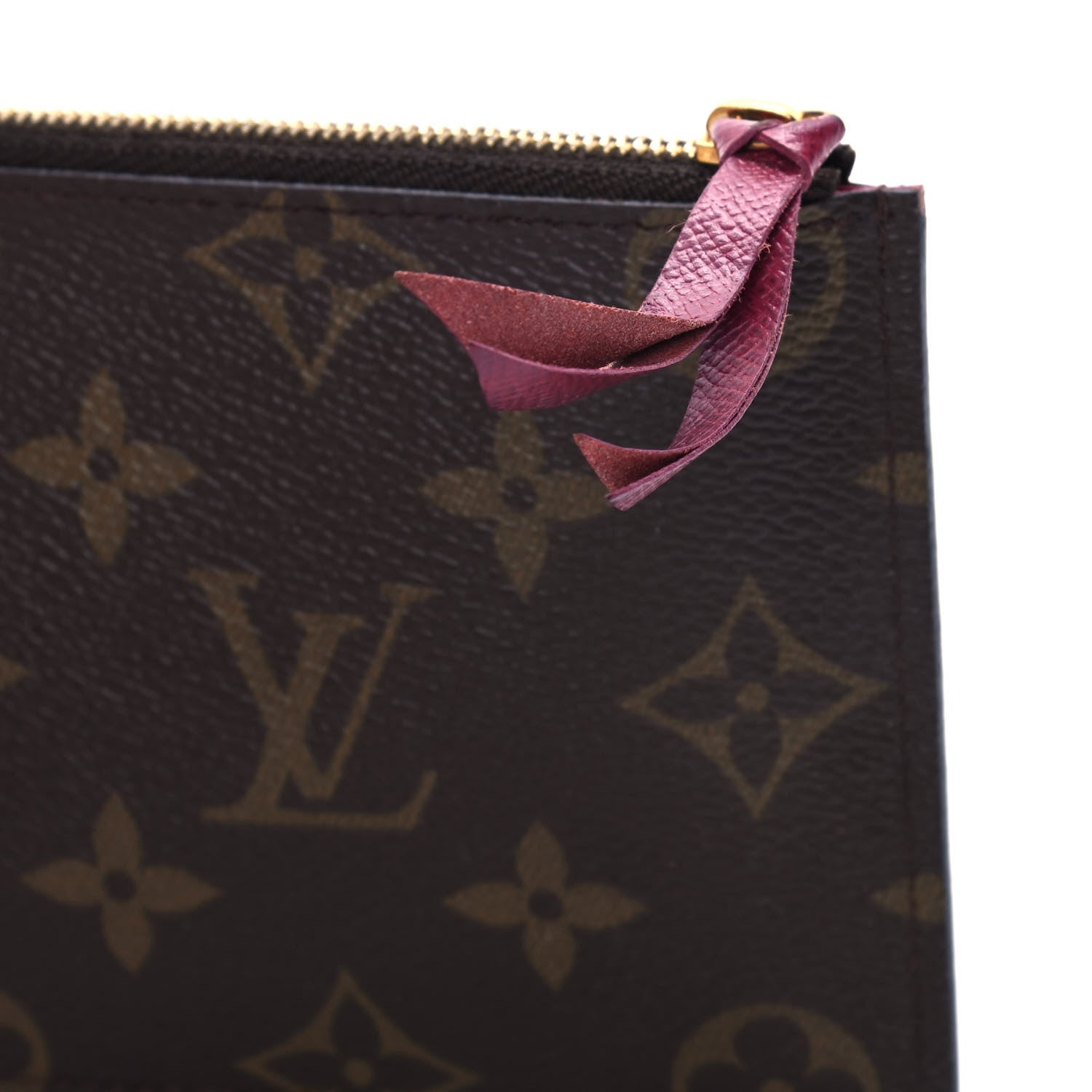 Louis Vuitton Monogram Felicie Chain Wallet Zippered Insert Fuchsia 9 of 9