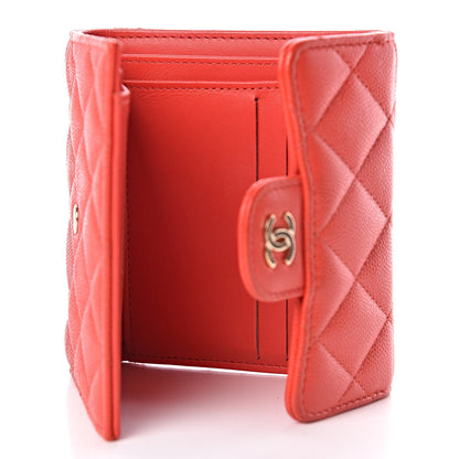 Chanel Caviar Quilted Compact Flap Wallet Red 5 of 12