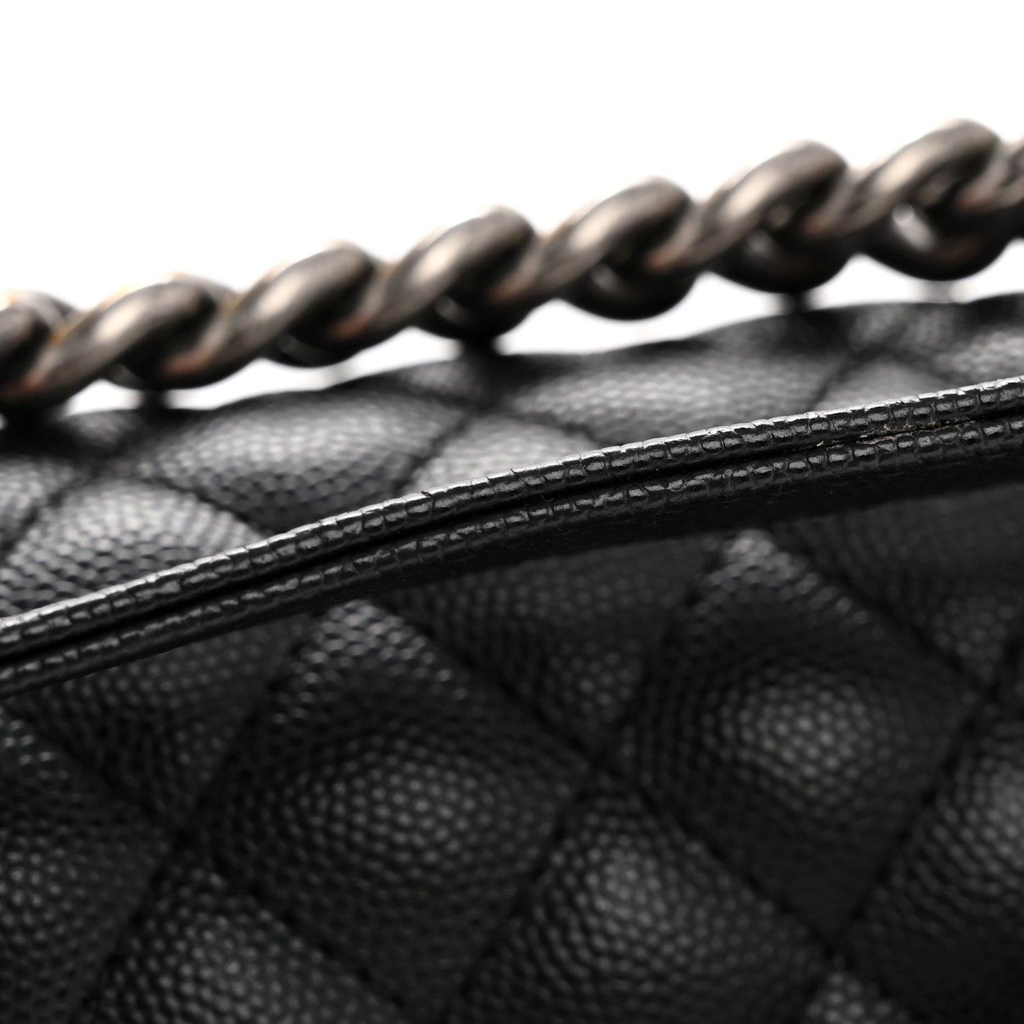 Caviar Quilted Small Boy Flap Black