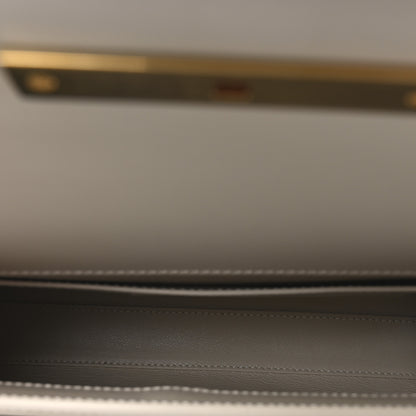Saint Laurent Smooth Calfskin Small Manhattan Baguette  Crema Soft 5 of 10