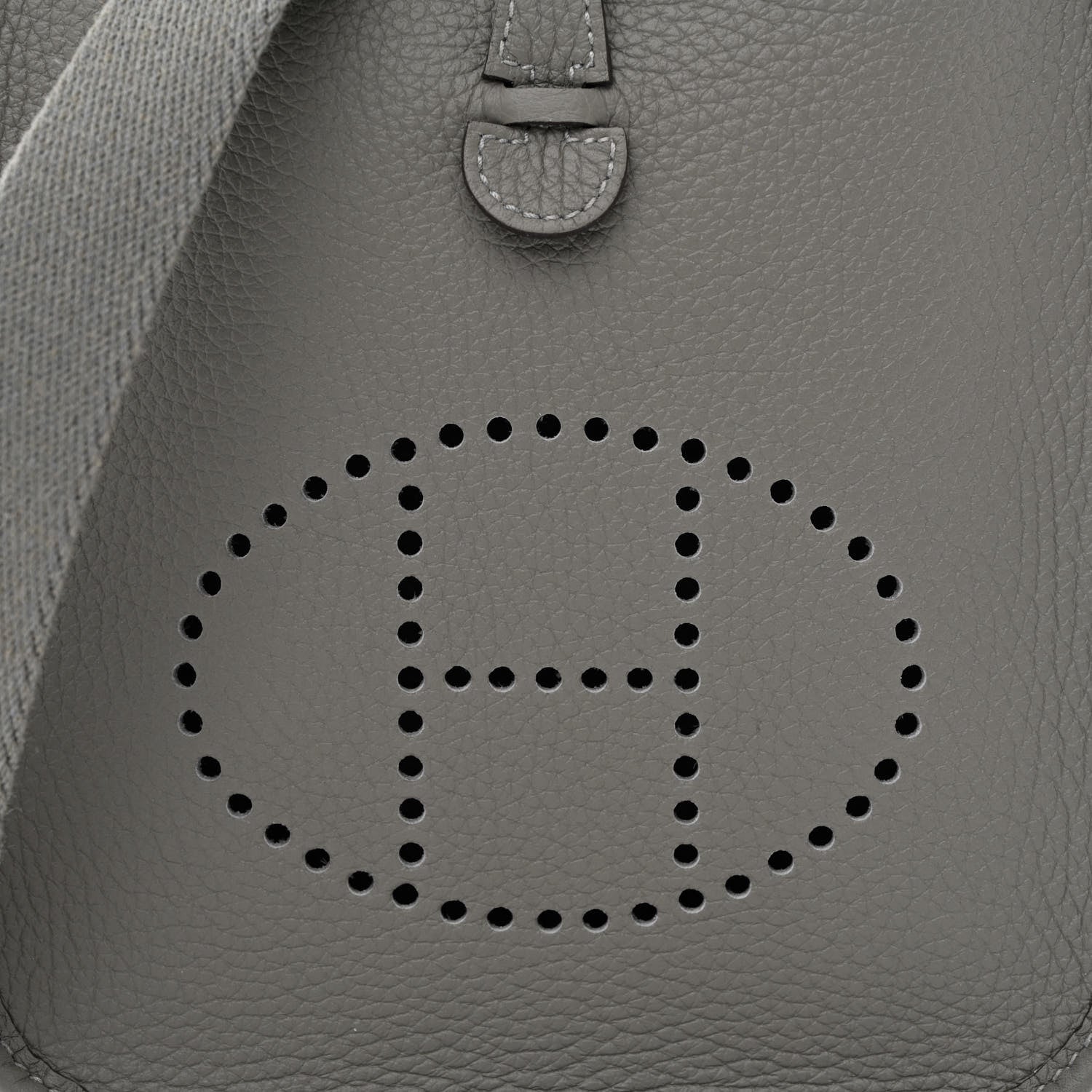 Hermes Taurillon Clemence Evelyne TPM Gris Meyer 8 of 11